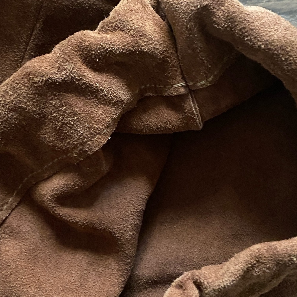 Leather/Suede Drawstring Bag - Picture 10 of 10